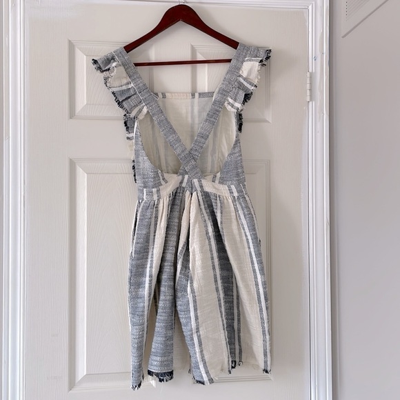 ANTHROPOLOGIE dRA Malibu Blue and White Apron Dress Size XS - Picture 3 of 10